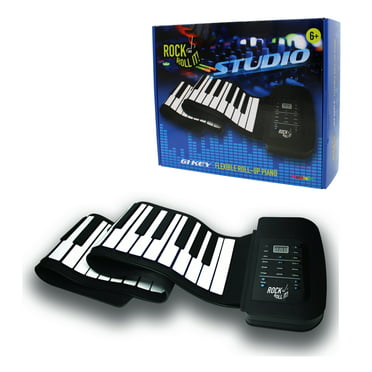 USB Cable & Carry Case SUNNY & FUN 37-Key Roll-Up Piano with Speaker Battery Operated Portable Electronic Keyboard with 10 Instrument Sounds 8 Demo Songs Play-Along Mode 